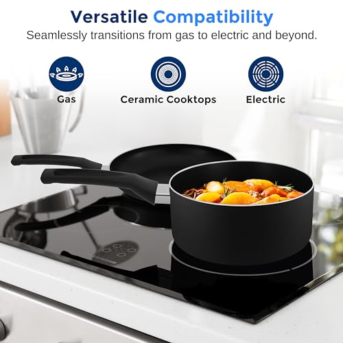 Kitchenware Pots & Pans Basic Kitchen Cookware (11 PIece / Black)