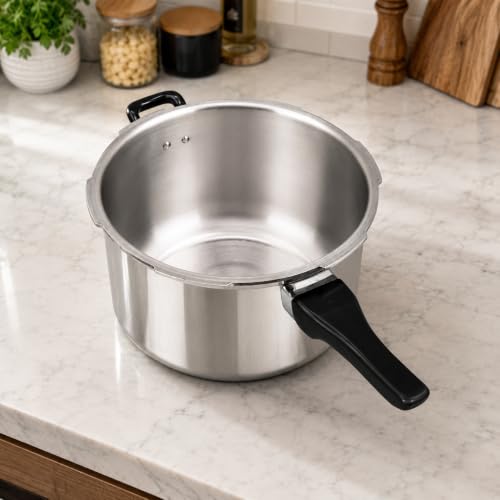 Pressure Canner Release Valve Aluminum Canning Pot Cooker Pot Stove Top Instant Fast Cooking Pot Stewing Locking System (6 Quarts)