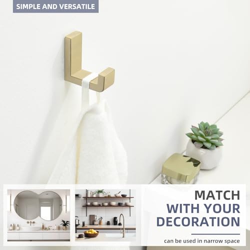 Brushed Gold Towel Hook (1 Pack / Brushed Gold)