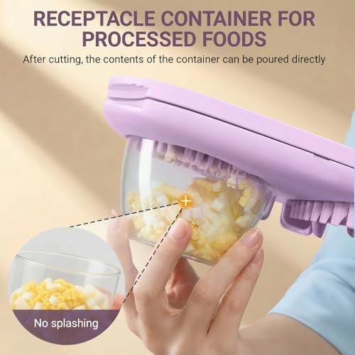 3 Slice Modes Egg Slicer for Hard Boiled Eggs (Purple)