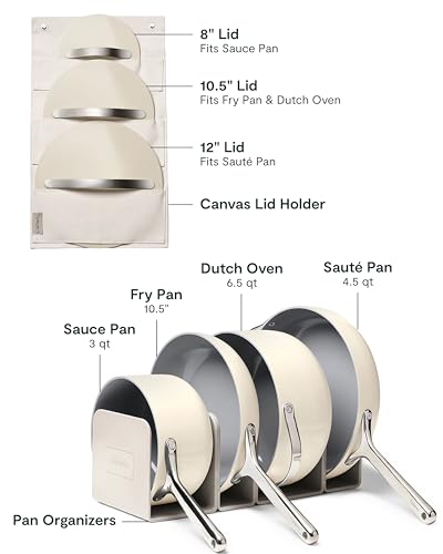 12-Piece Non-Stick Ceramic Cookware Set (Cream / 12pc Set)