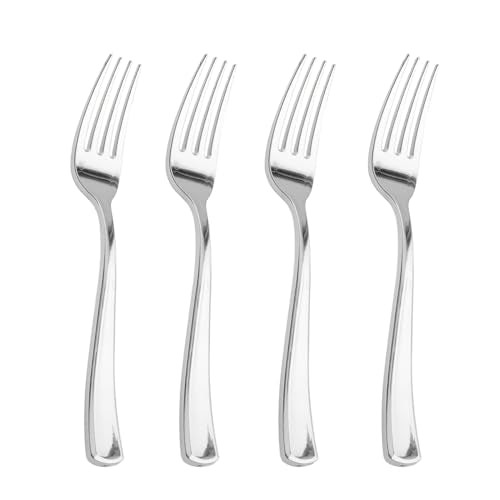 200 Pack Silver Plastic Forks (Silver)