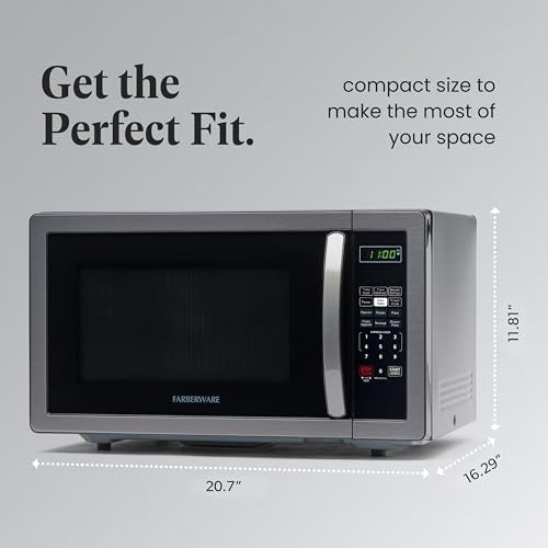 1.1 Cu. Ft. Countertop Microwave Oven (1.1 Cu. Ft. / Black Stainless)