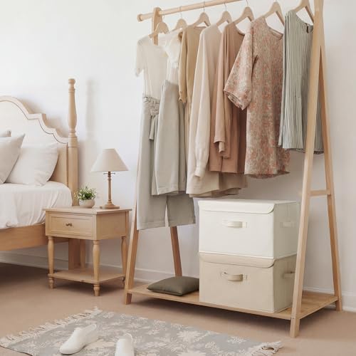 Memory Keepsake Storage Box (Ivory White&Khaki / Large-2 Pack)