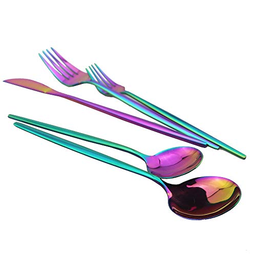 Shiny Rainbow Silverware Set (Service for 6 / Rainbow)