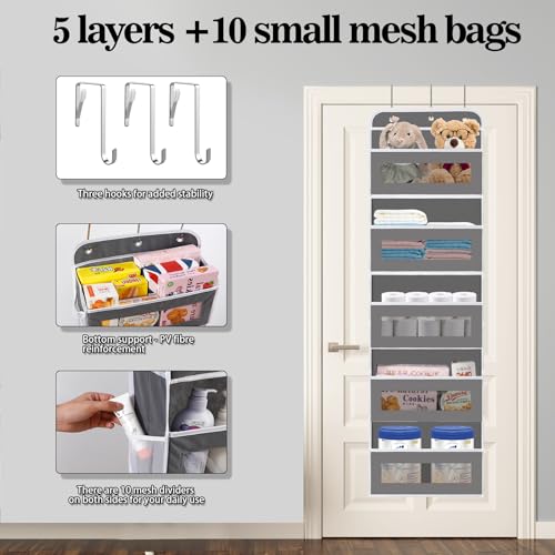 Over The Door Organizer (A Dark Gray / 1 Pack)