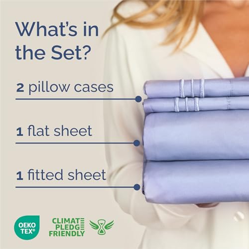 King Size 4 Piece Sheet Set (35 - Lavender / King)
