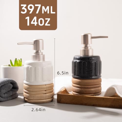 2 Pcs Soap Dispenser Bathroom (2 Pcs x 14Oz Soap Dispenser)