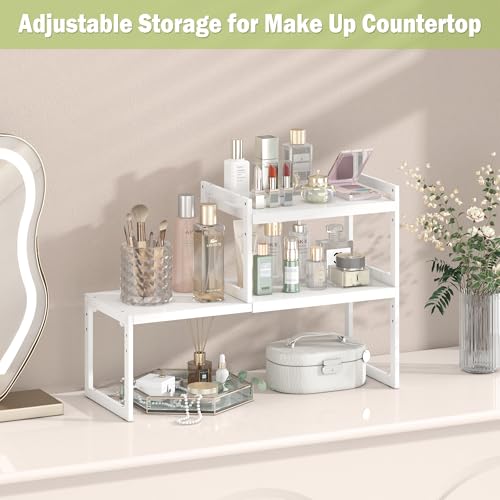 Expandable Cabinet Shelf Organizer Stackable Kitchen Counter Shelf