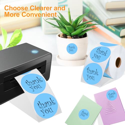 2 Inch Circle Thermal Sticker Labels (Blue)