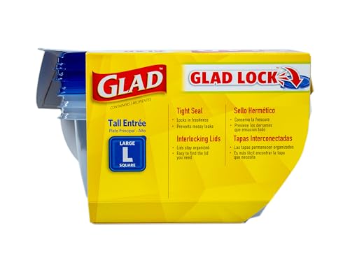 GladWare Tall Entree Containers (Square / 42 oz - 18 Count)