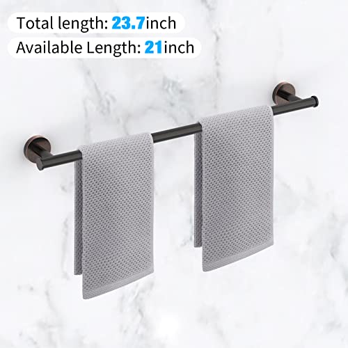 2 Pieces Oil Rubbed Bronze Towel Bar Set (Oil Rubbed Bronze / 24inch)
