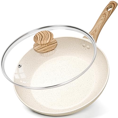 Frying Pans Nonstick (White Granite / 12 Inch)
