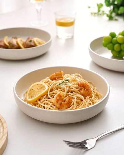 Milkyway 33 oz Pasta Bowls Set of 4 (Matte White / Set of 4)