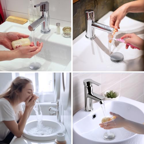2 Pack All Metal Upgraded Bathroom Sink Stopper (Brushed Nickel)
