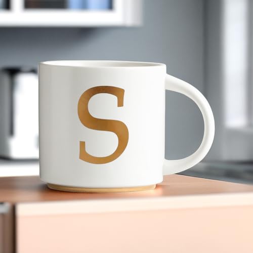 Monogram Ceramic Mugs (gold-S)