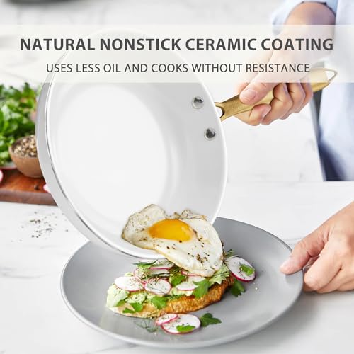 Ceramic Cookware Set 16 Pcs Pots and Pans Set Non Stick