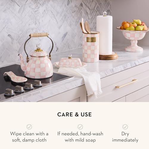 Enamel Utensil Holder (Rosy Check)