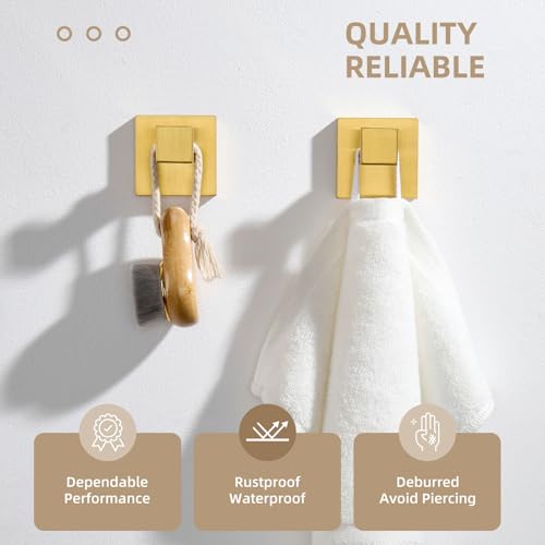 Bathroom Towel Hook Brushed Dark Gold (2 Pack / Brushed Dark Gold)