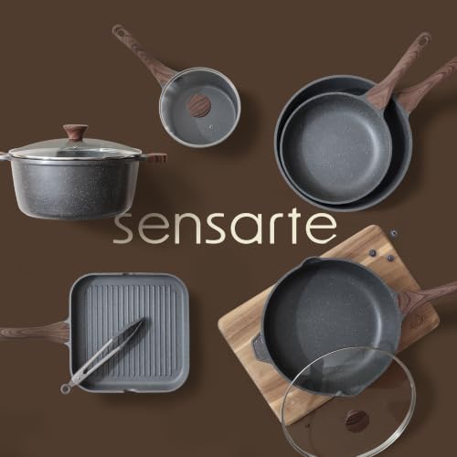 23 PCS Non Stick Pots and Pans Set (Gray 01 / Large)