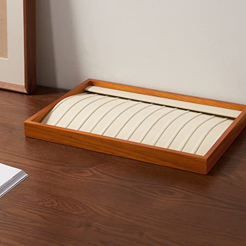 Wood 13 Grids Necklace (Creamy-white 13 grid necklace/pendant/bracelet tray)