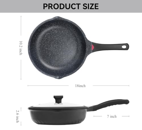 11 Inch 5QT Nonstick Skillet with Lid