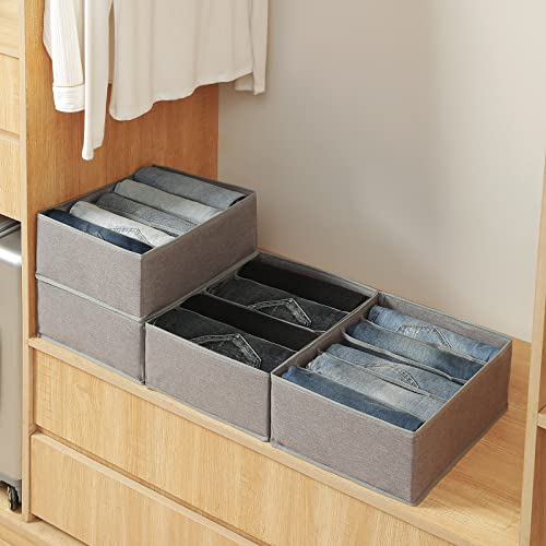 Pants Jeans Organizer for Closet (Grey / 5 Grids)