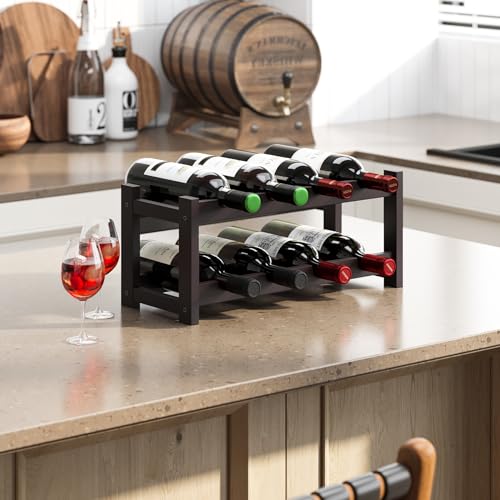 Bamboo Wine Rack (2-tier-Espresso)