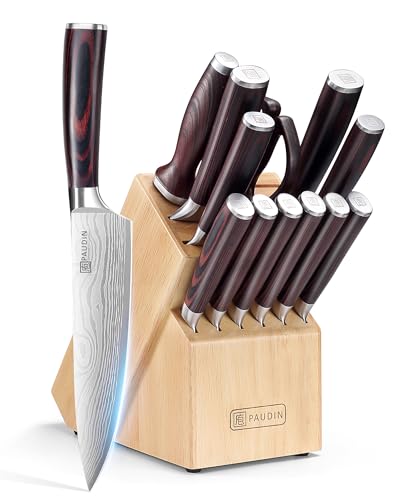Kitchen Knife Set with Block (14 Piece Knife Set)