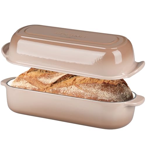 Enameled Cast Iron Loaf Pan with Lid (Mocha)