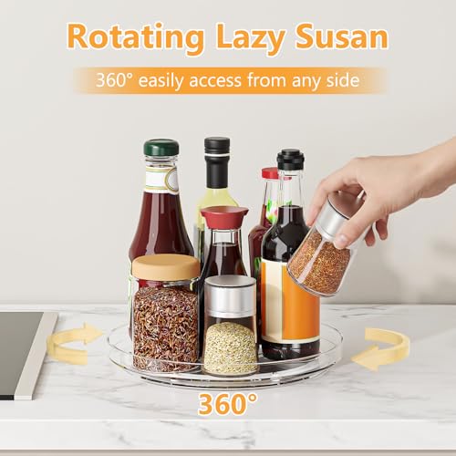4 Pack Clear Lazy Susan (9+10inch - 4 Pack)