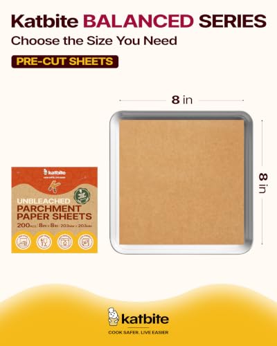 8x8 Inch Parchment Paper Sheets 200 PCS (200 Count)