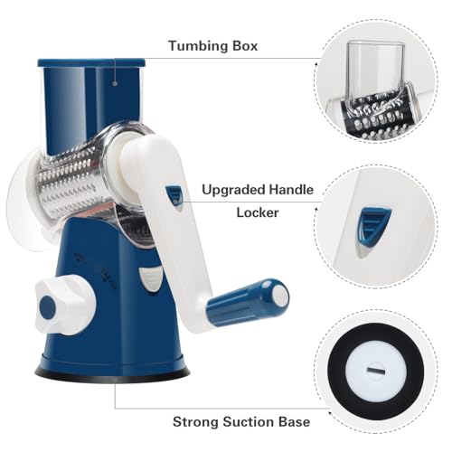 Rotary Cheese Grater Hand Crank Cheese Shredder for Fresh Cheese