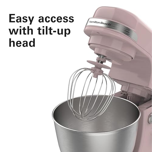 4 Quart Electric Stand Mixer With 7 Speeds (Rose / 7 Speeds with Whisk & Splash Guard)