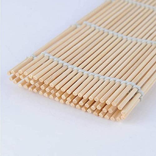 Pack of 10 Large Bamboo Sushi Mats Sushi Roller Rolling Mats Sushi Maker (Yellow)
