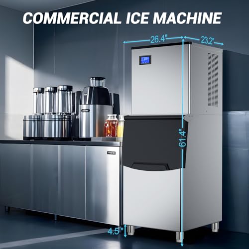 650 lbs High Output Commercial Ice Machine Freestanding Self