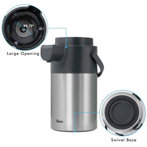 Airpot Coffee Dispenser with Pump (102 Ounces / Silver)