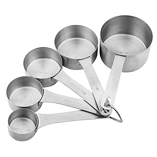 Stainless Steel Measuring Cups and Spoons Set (C: 5cups+5spoons)
