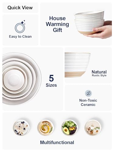 Cereal Bowls Set of 4 (6 inch)