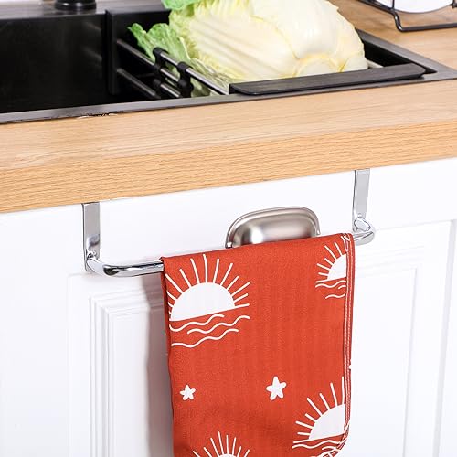 Over Cabinet Door Towel Bar (Silver)