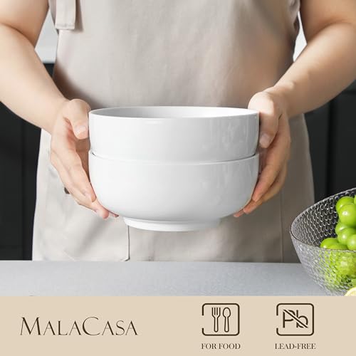 Salad Soup Bowls Set of 2 (Ivory White / 44 OZ (Set of 2))