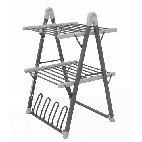 Heated Clothes Drying Rack Foldable Timer Shoes Socks