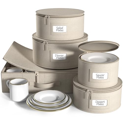China Storage Containers (Beige / 5 Piece Dinnerware Set)