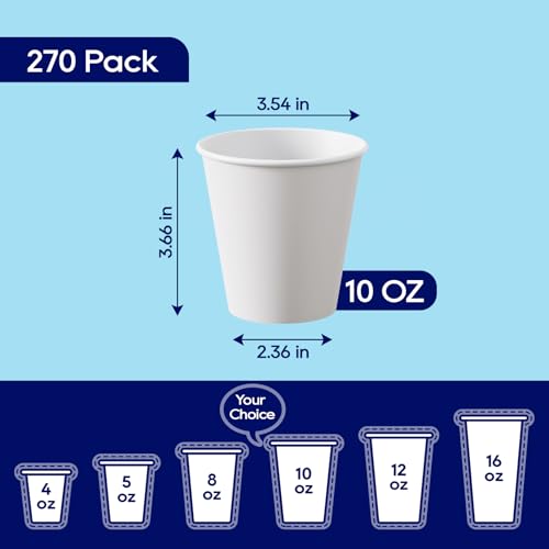270 Pack 10 oz Disposable Paper Coffee Cup (10oz-270)