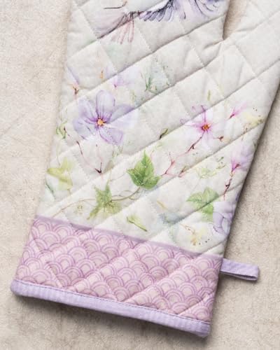 Maison d'Hermine Oven Gloves 100% Cotton Oven Mitt (092 - Magnolia Mornings / 7.5" x 13" (Oven Mitt))