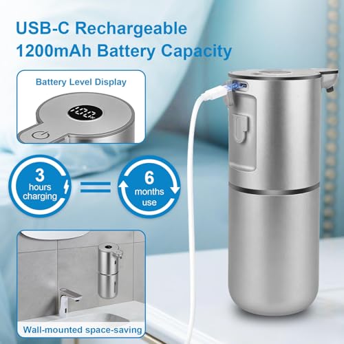 Automatic Foaming Soap Dispenser Touchless (Silver / Foam)