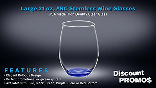 10 ARC Stemless Wine Glasses Set (10 Count)