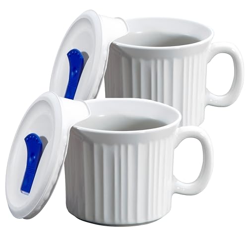 2 Pack 20oz Ceramic Meal Mugs with BPA (Meal Mug Set)