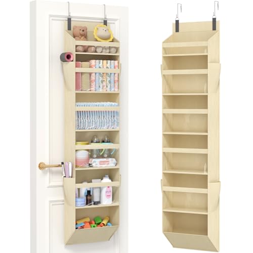 1 Pack Over the Door Organizer (Beige / 6 section)