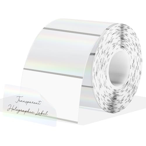 3x2 Inch Transparent Holographic Thermal Labels Stickers (Holographic Transparent / 2*3 inch)
